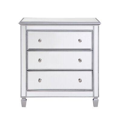 Caila 3 Drawer Mirrored Accent Chest - Image 0