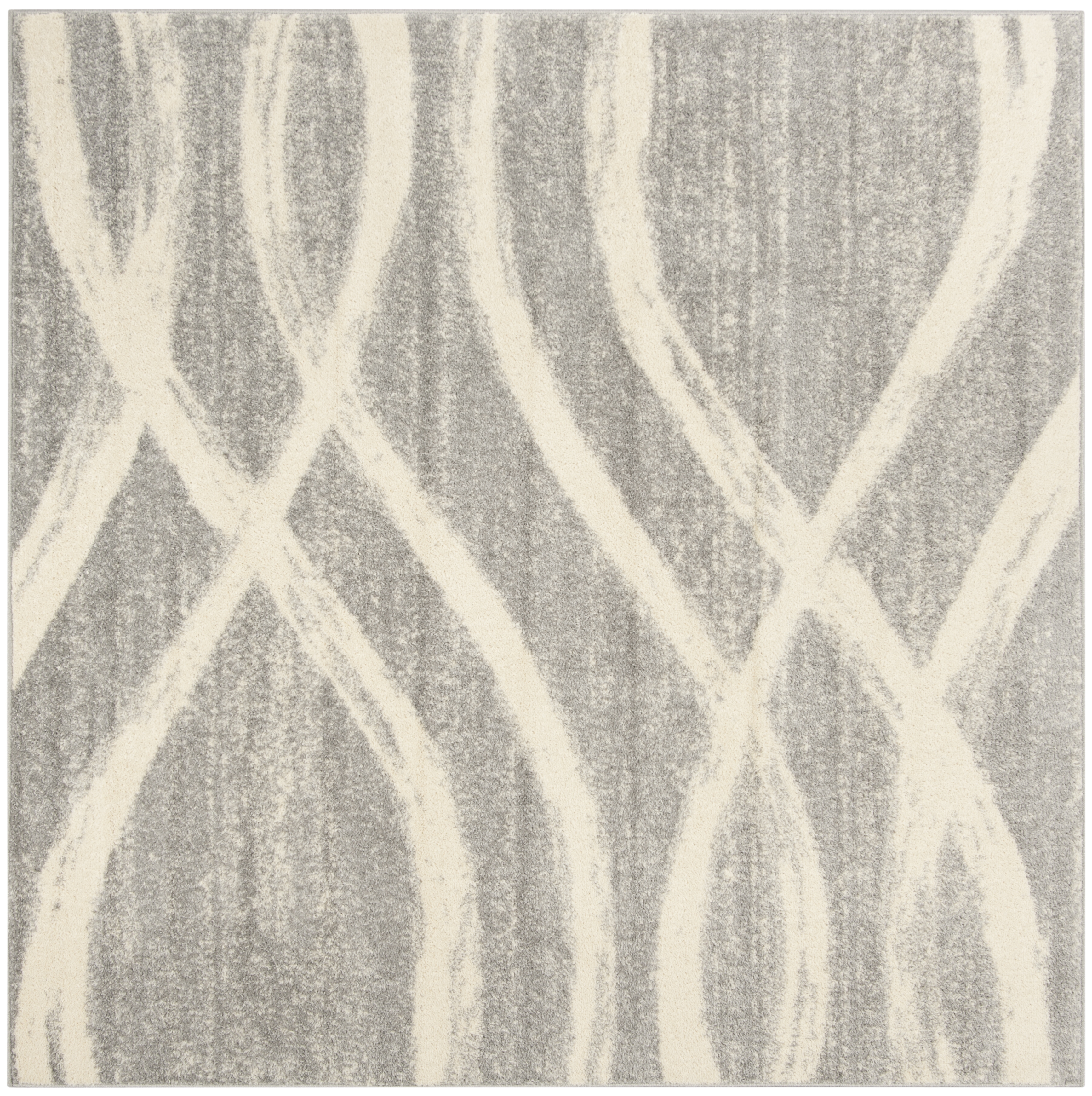 Arlo Home Woven Area Rug, ADR125B, Grey/Cream,  6' X 6' Square - Image 0