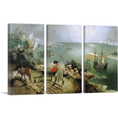 ARTCANVAS Landscape With The Fall Of Icarus 1555 Canvas Art Print By Pieter Bruegel The Elder_Rectangle - Image 0