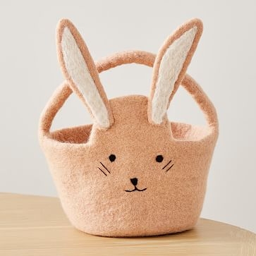 Felt Bunny Bucket, Pink, WE Kids - Image 0