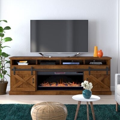 Clair TV Stand for TVs up to 88" with Electric Fireplace Included - Image 0