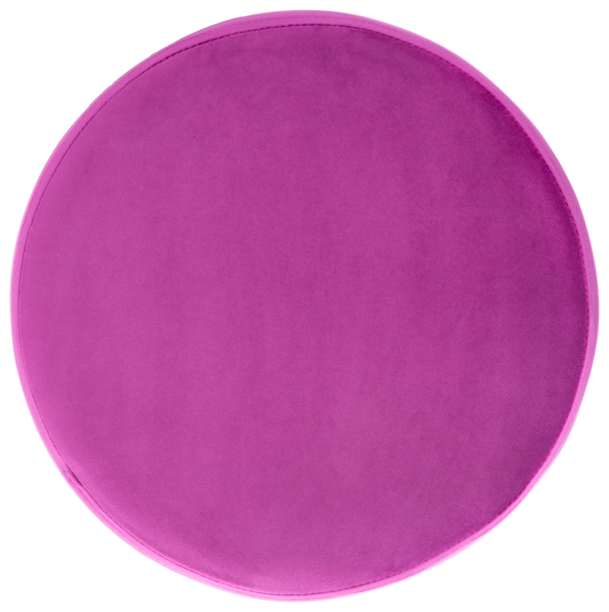 Abrea Round Ottoman - Boysenberry / Gold - Safavieh - Image 4