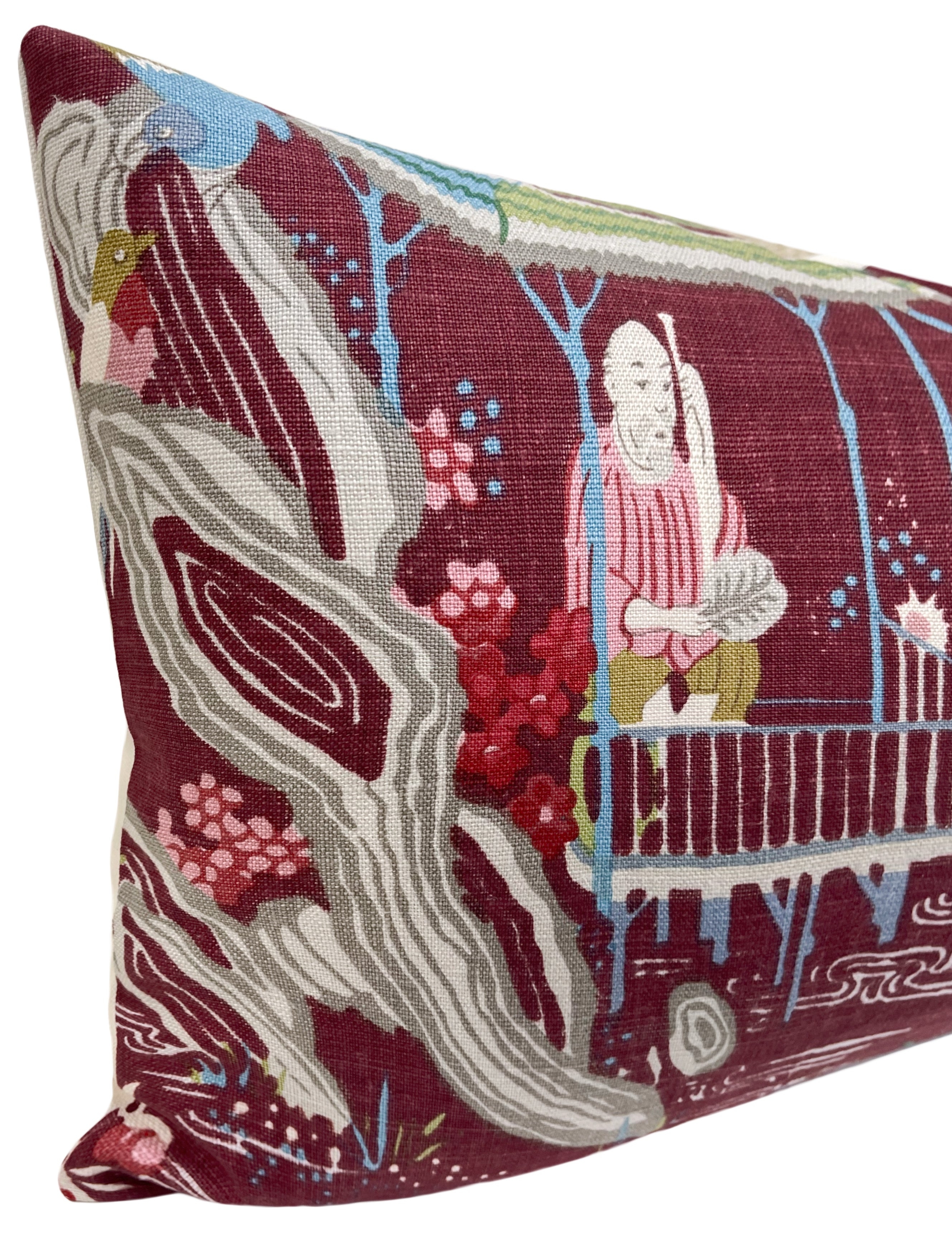 THE XL LUMBAR :: YANGTZE RIVER // AUBERGINE | SCHUMACHER - Sample 4" X 4" - Image 3