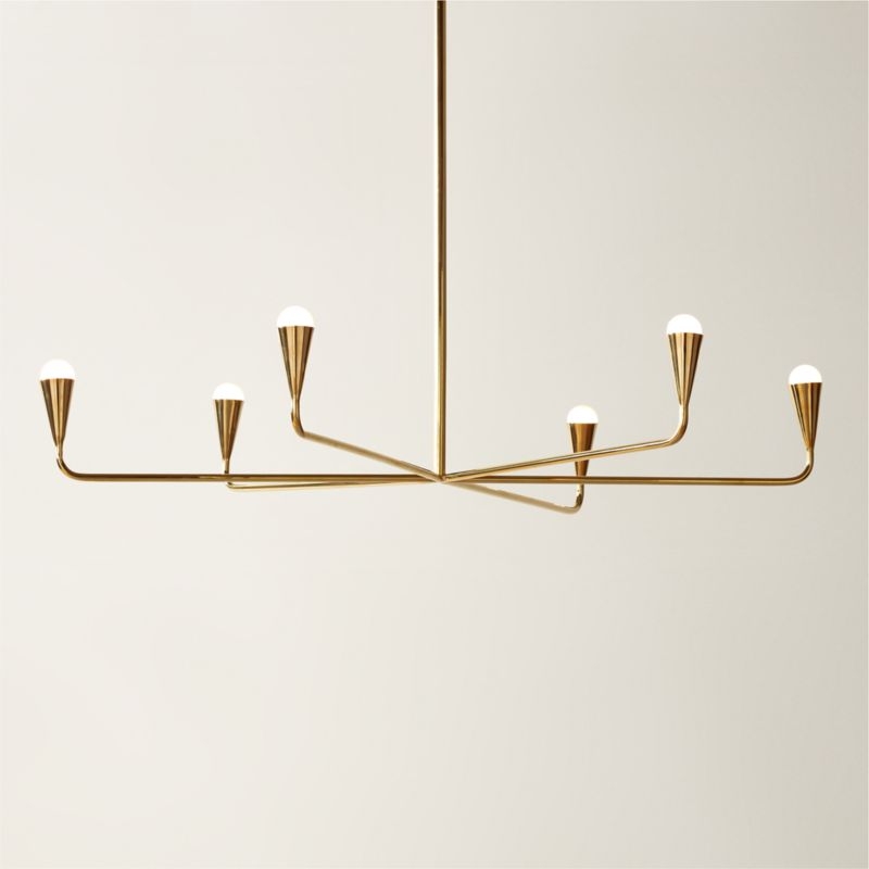 Meldon Polished Brass Chandelier - Image 1