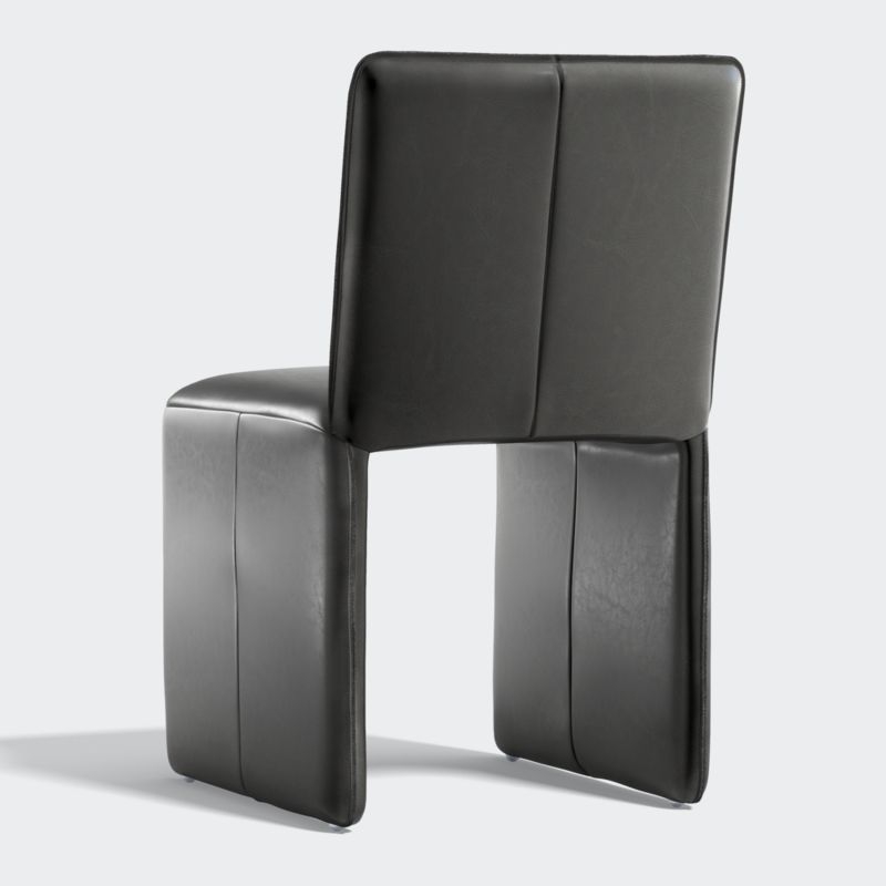 Venn Black Leather Side Chair - Image 3