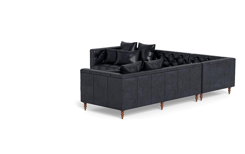 Ms. Chesterfield Leather Corner Sectional Sofa by Apartment Therapy - Image 2