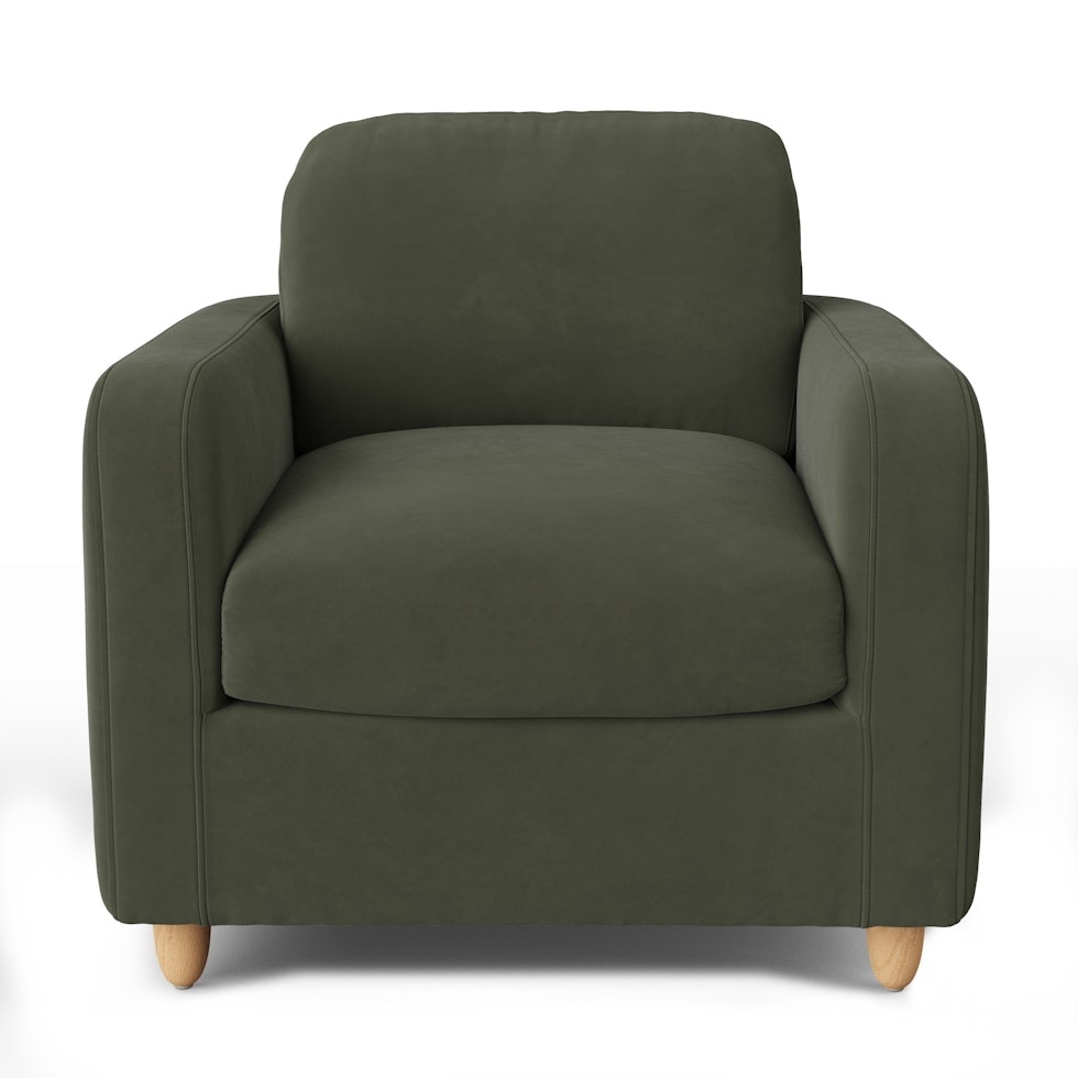 Vati 37" Velvet Lounge Chair - Hale Fir Green - Image 0