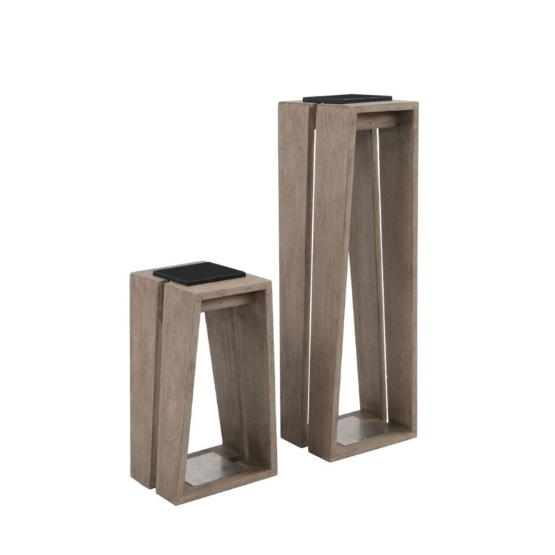 Skaal Teak LED Solar Outdoor Lantern 15" - Image 4