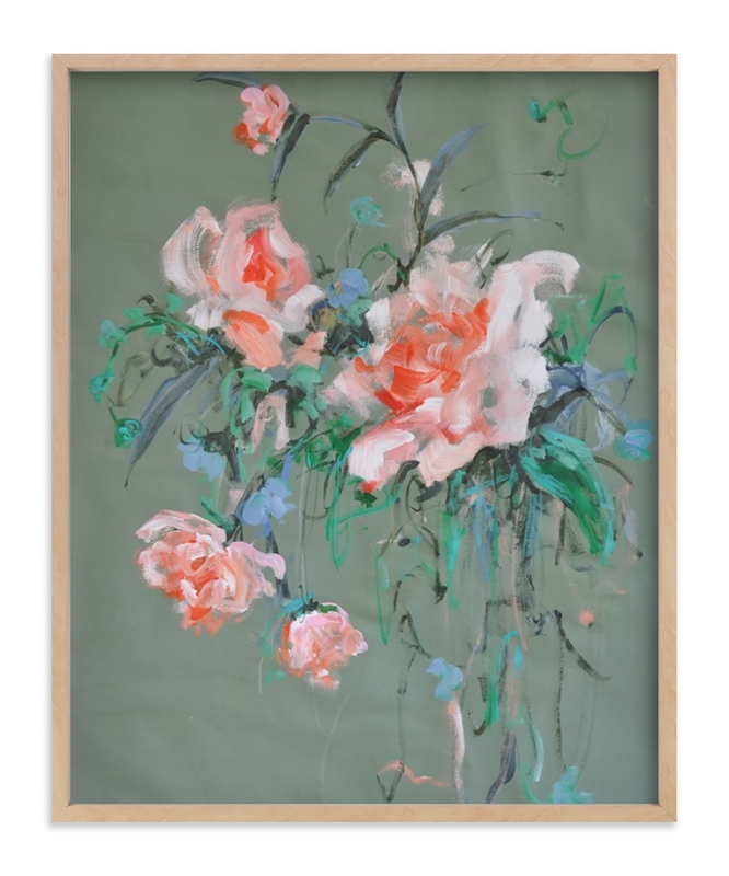Arrangement In Rose & Teal Art Print - Image 0