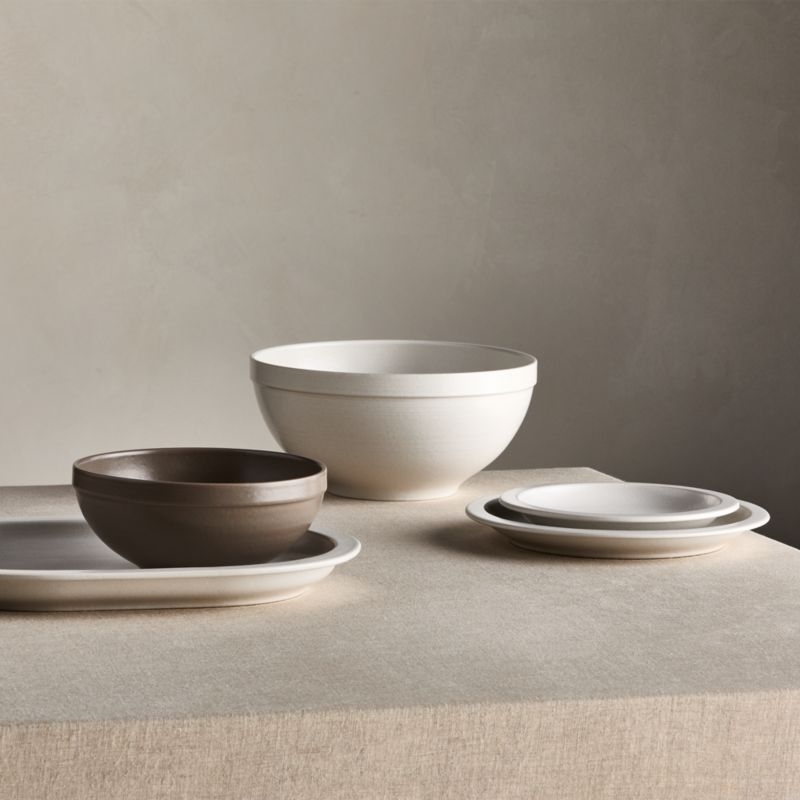 Villa White Stoneware Dinner Plate - Image 1