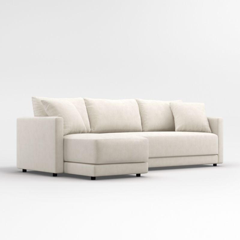 Gather 2-Piece Chaise Apartment Bench Sectional Sofa - Image 1