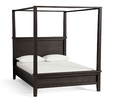 Farmhouse Canopy Bed, King, Charcoal - Image 0