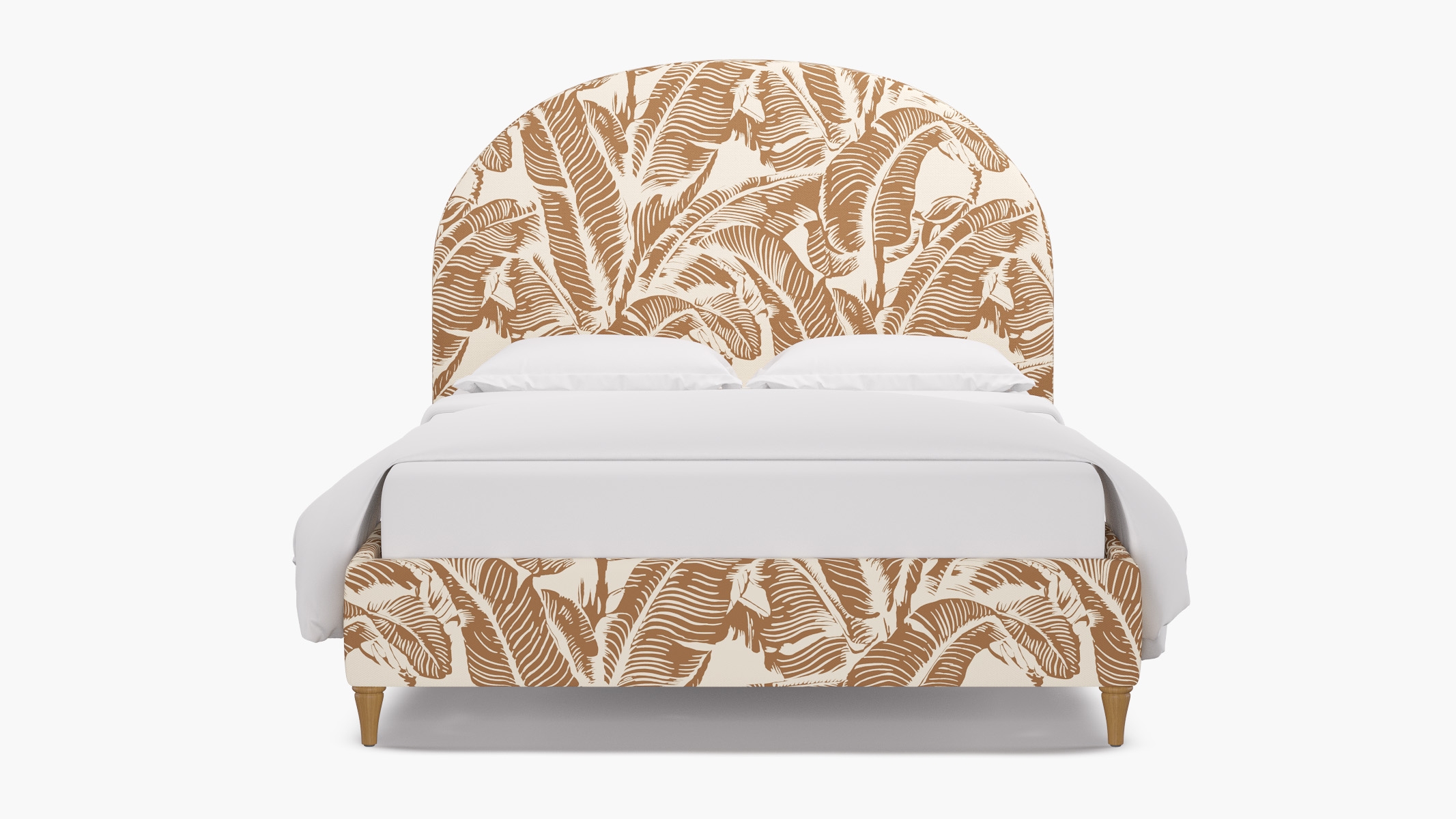 Demilune Bed, Caramel Martinique® Encore, Natural Decorative Tapered Leg, Twin - Image 0