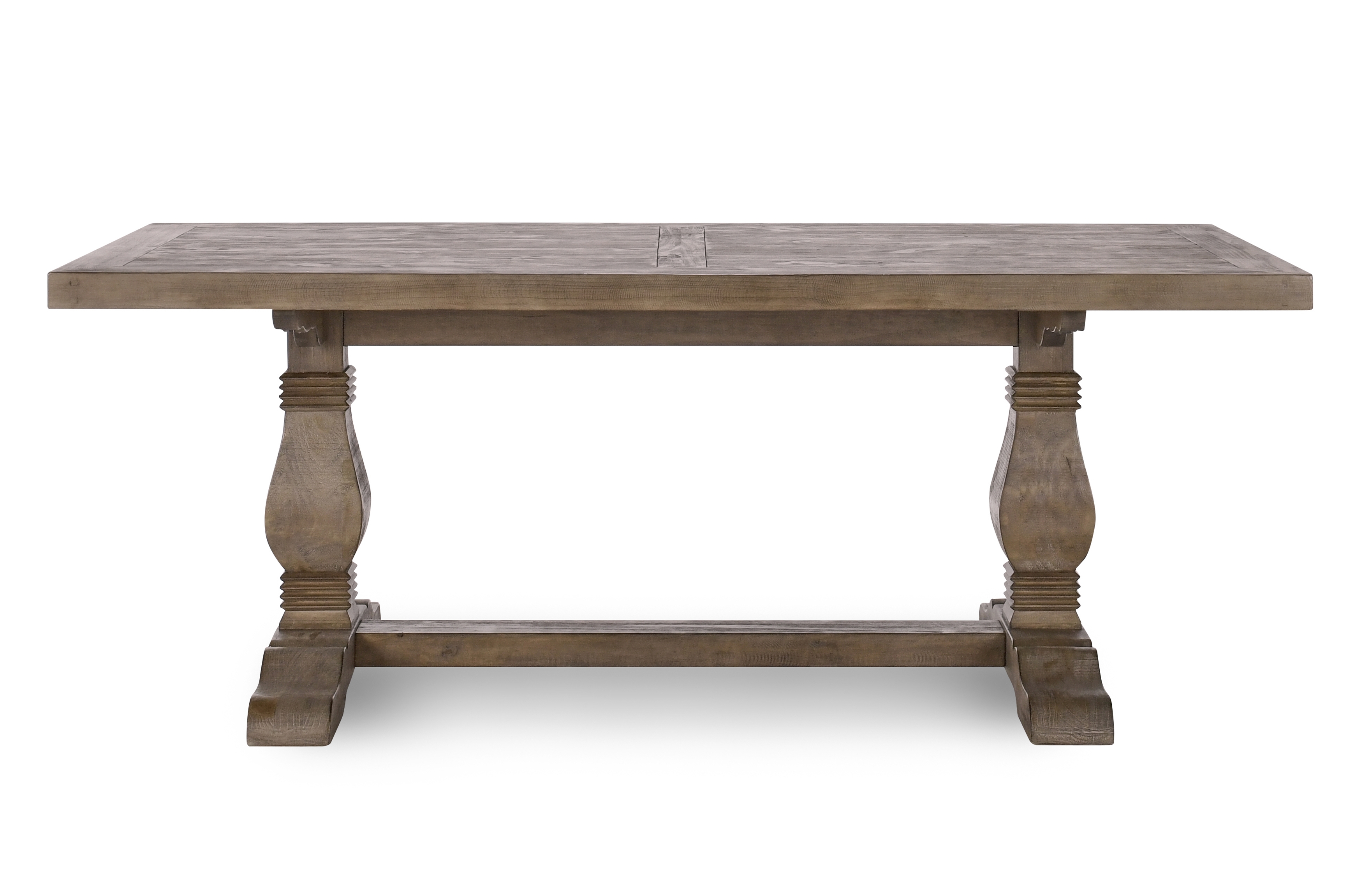 Caleb 78" Dining Table Distressed Brown - Image 0