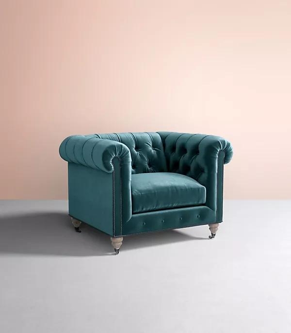 Lyre Chesterfield Chair - Image 0