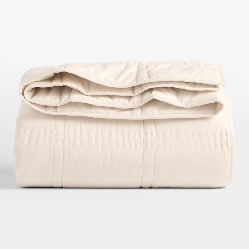 Favorite Washed Organic Cotton Percale Undyed King Comforter - Image 3