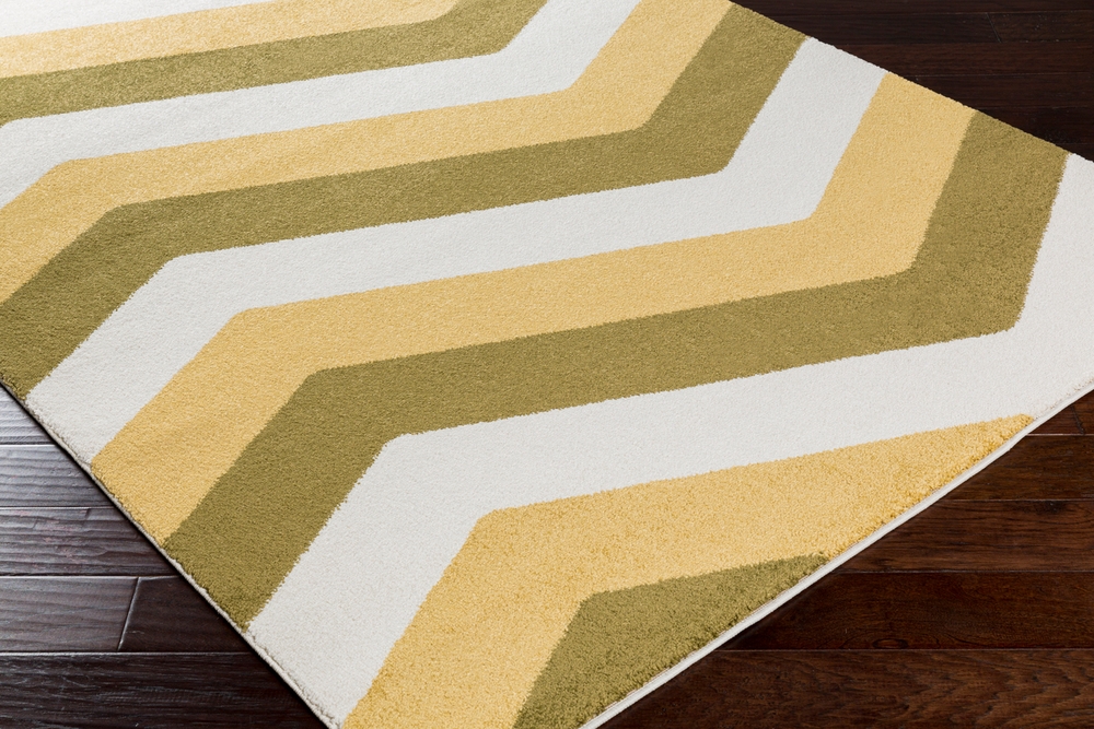 Horizon Yellow Indoor 9'2" x 12'6" Machine Woven Rug - Image 0