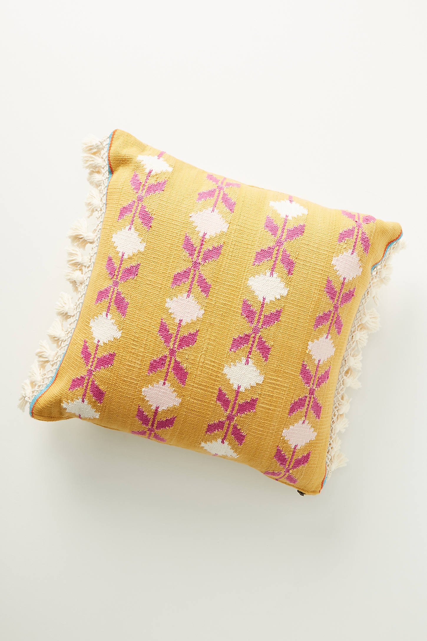Handwoven Saffron Pillow - Image 0