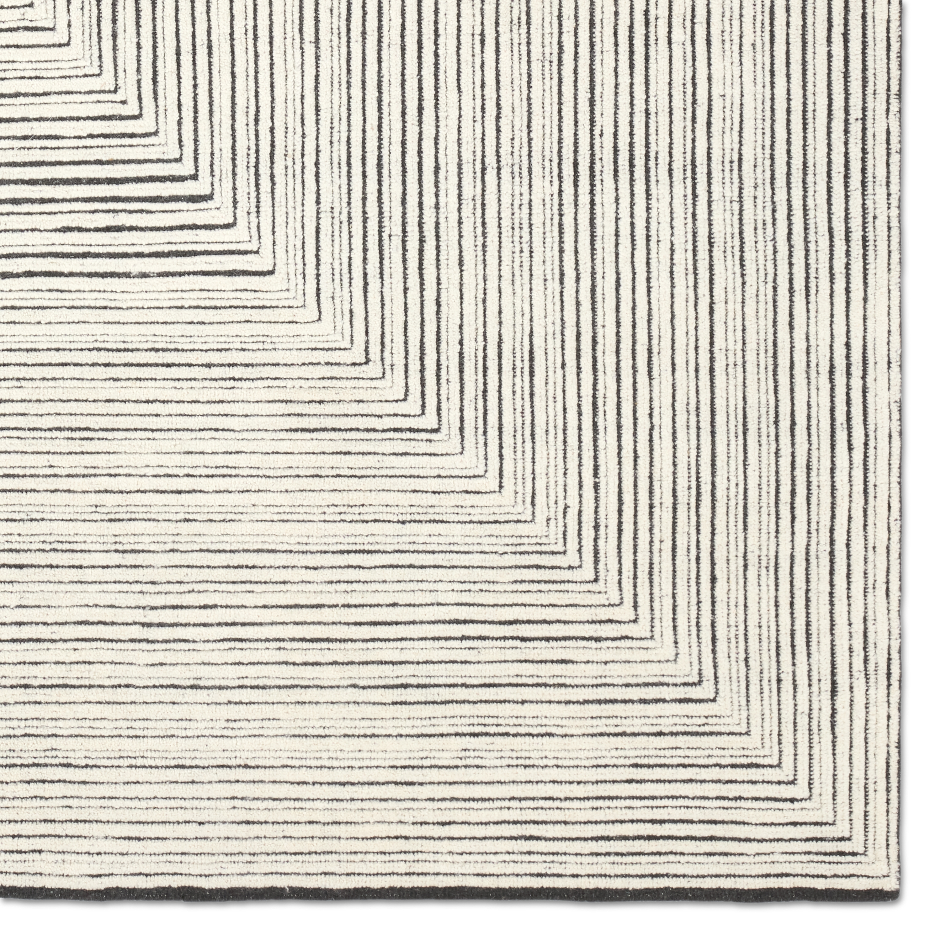 Jaxon TAS04 Handknotted Geometric Ivory Area Rug (6'x9') - Image 3