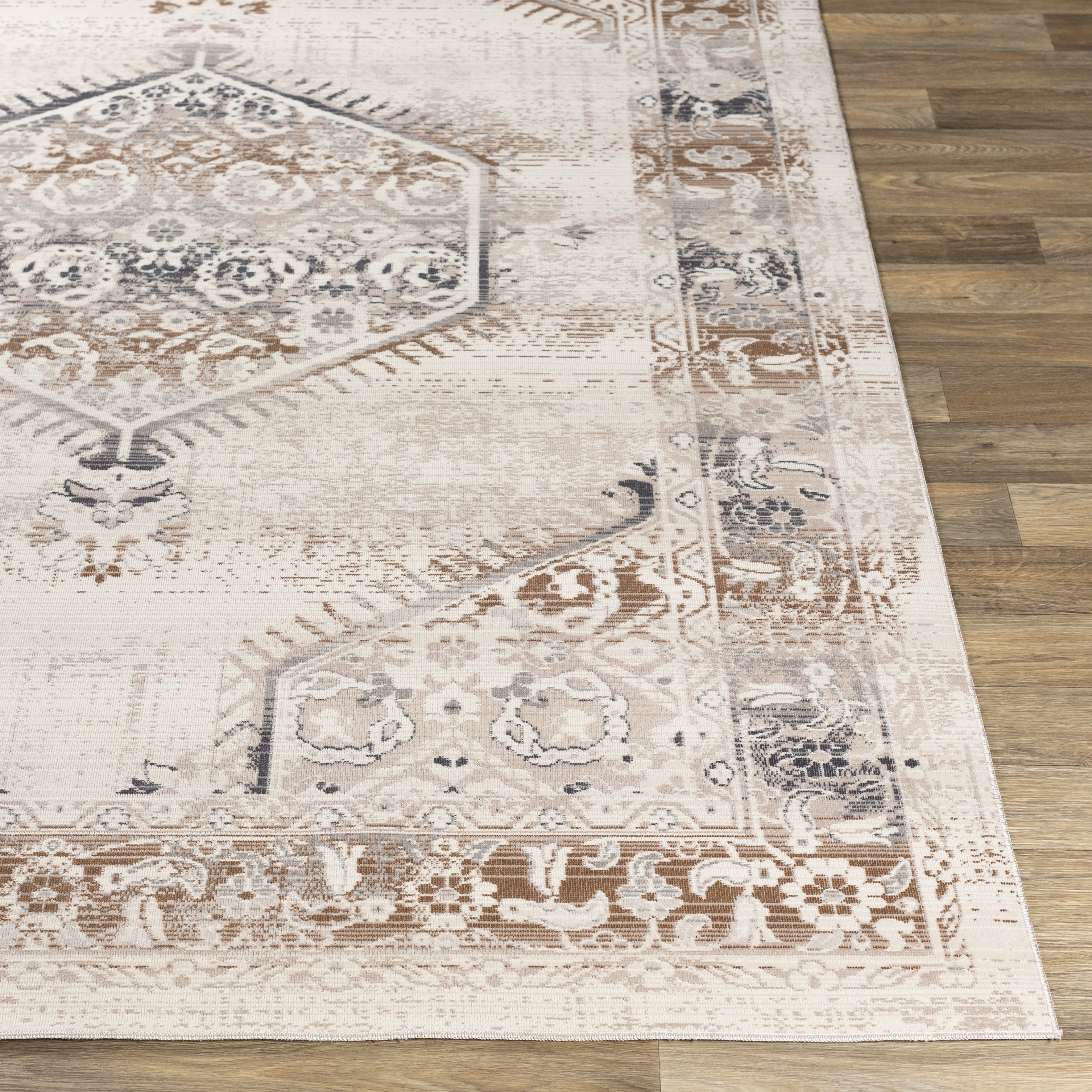 Dublin Beige Indoor 2'9" x 10'2" Machine Woven Rug - Image 2