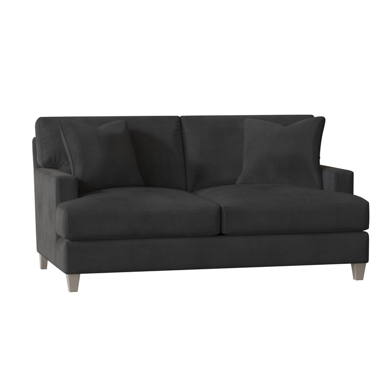 Bernhardt Mila 65"" Recessed Arm Loveseat with Reversible Cushions - Image 0