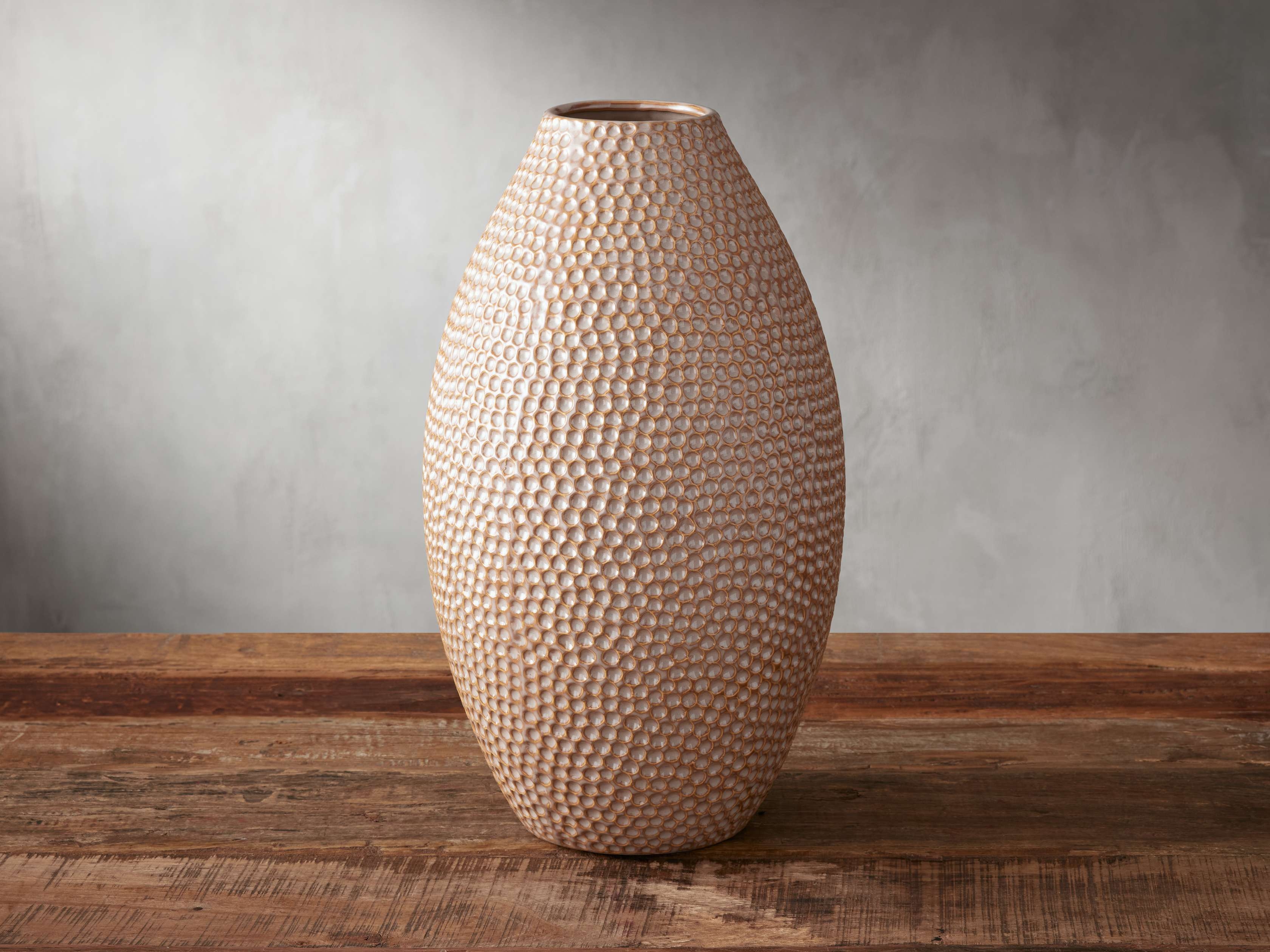 Eva Tall Vase in Ceramic Brown  Taupe - Image 0