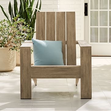 Portside Outdoor Adirondack Chair, Driftwood, Set of 2 - Image 1