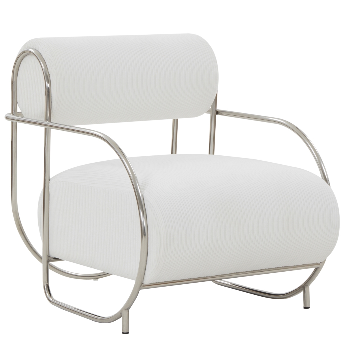 Bethann Metal Frame Accent Chair - White/Silver - Image 5
