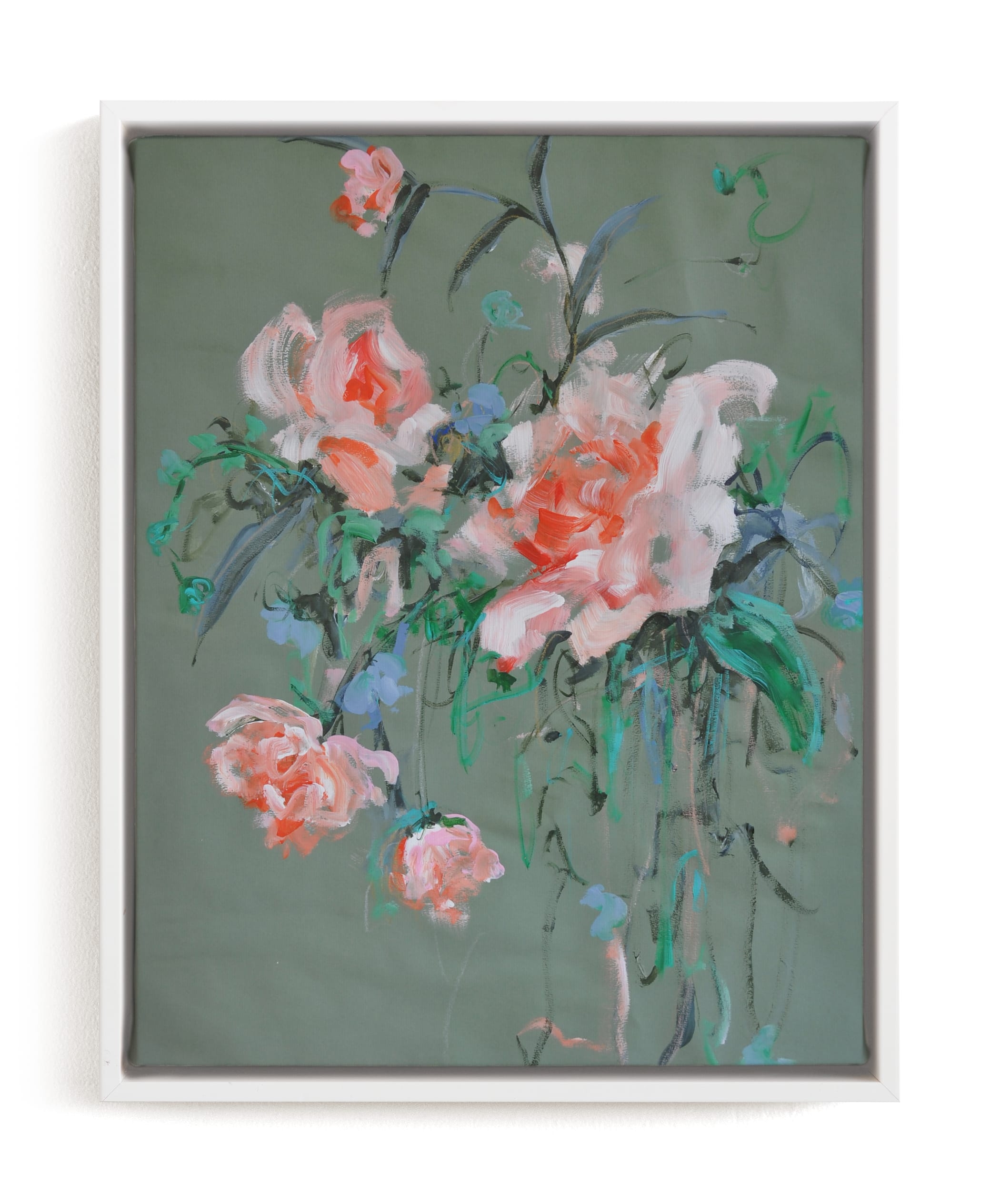 Arrangement In Rose & Teal Limited Edition Fine Art Print 1 - Image 0