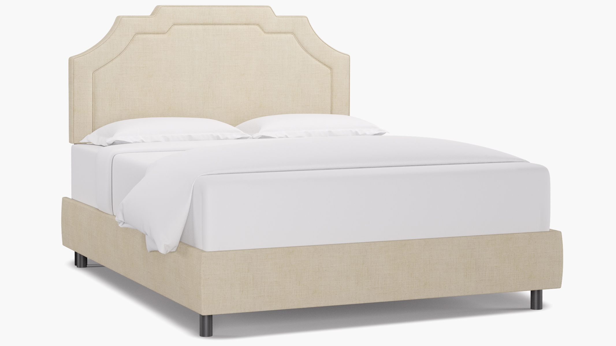 Art Deco Bed, Talc Everyday Linen, Queen - Image 0