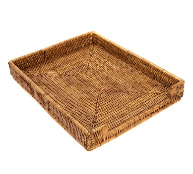 Tava Handwoven Rattan Office Paper Tray, Natural - Image 3