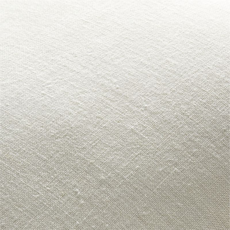 Tuxedo White Linen Throw Pillow with Feather-Down Insert 20" by Kara Mann - Image 3