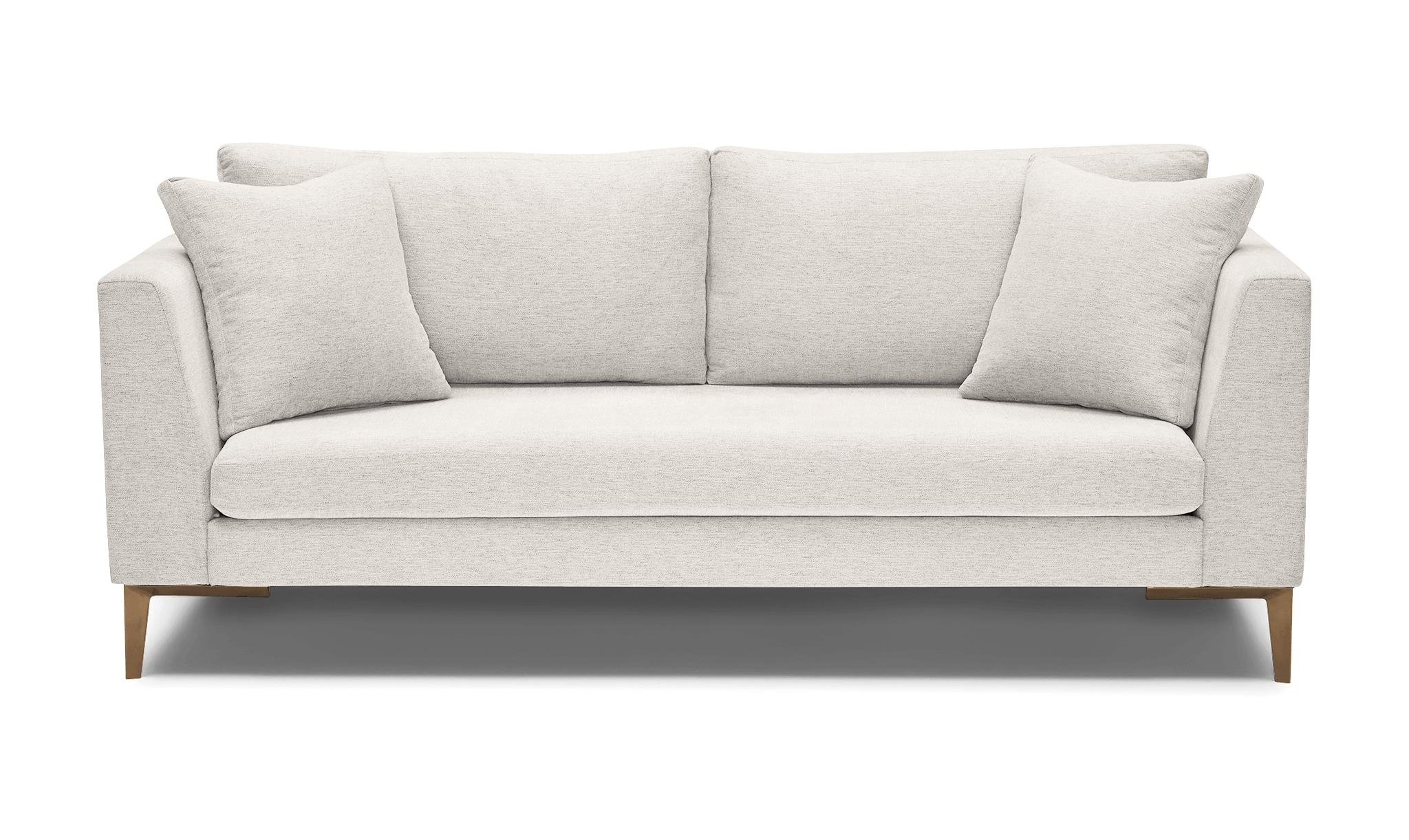 Beige/White Ainsley Mid Century Modern Sofa - Merit Dove - Image 1