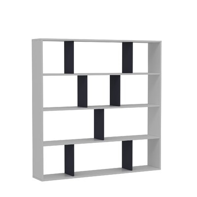 Amy- 57.1'' H x 57.1'' W Geometric Bookcase - Image 1
