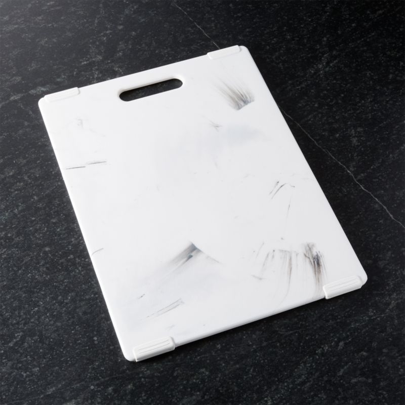 Jelli ® Reversible White Marble 10"x6" Cutting Board - Image 2