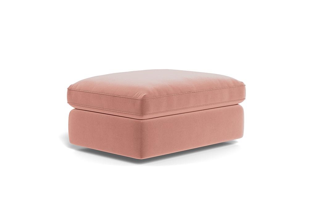 James Rectangle Ottoman with Contrast Piping and Storage Option - Image 1