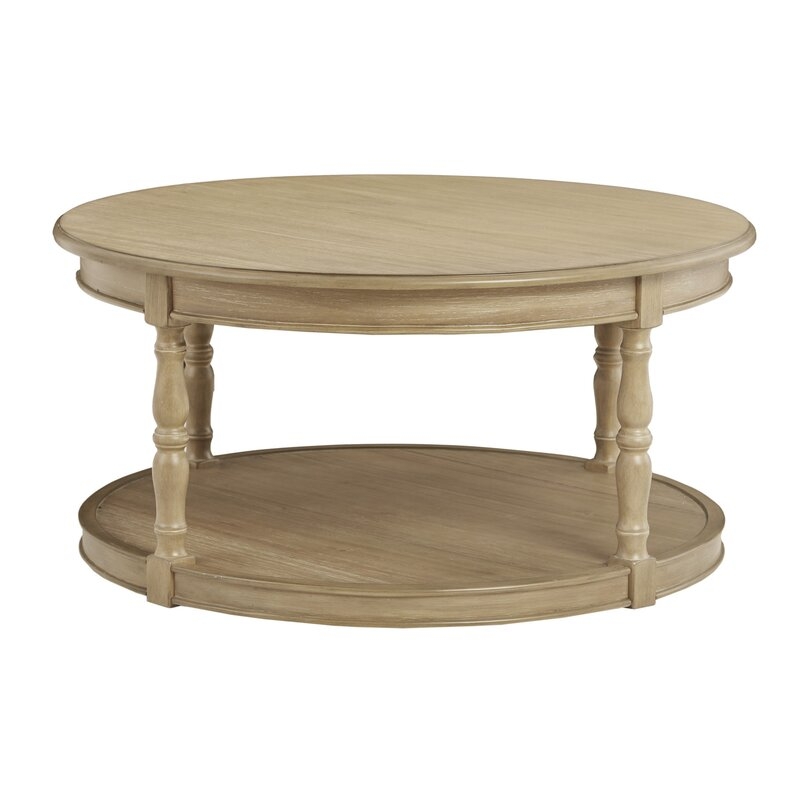 Belden Floor Shelf Coffee Table with Storage - Image 1