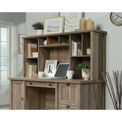 Washed Walnut Home Office Hutch For Desk - Image 0