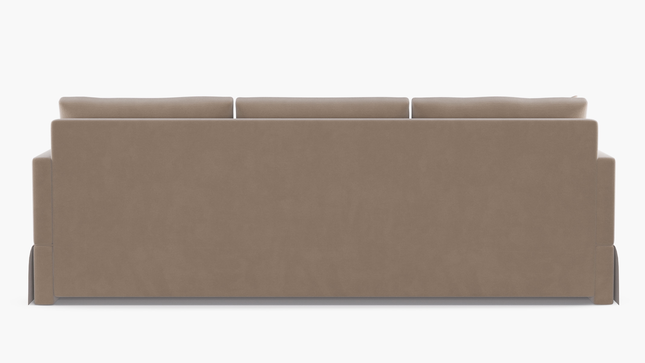 Skirted Track Arm Sofa, Oatmeal Luxe Velvet, Extra Deep (43") - Image 3