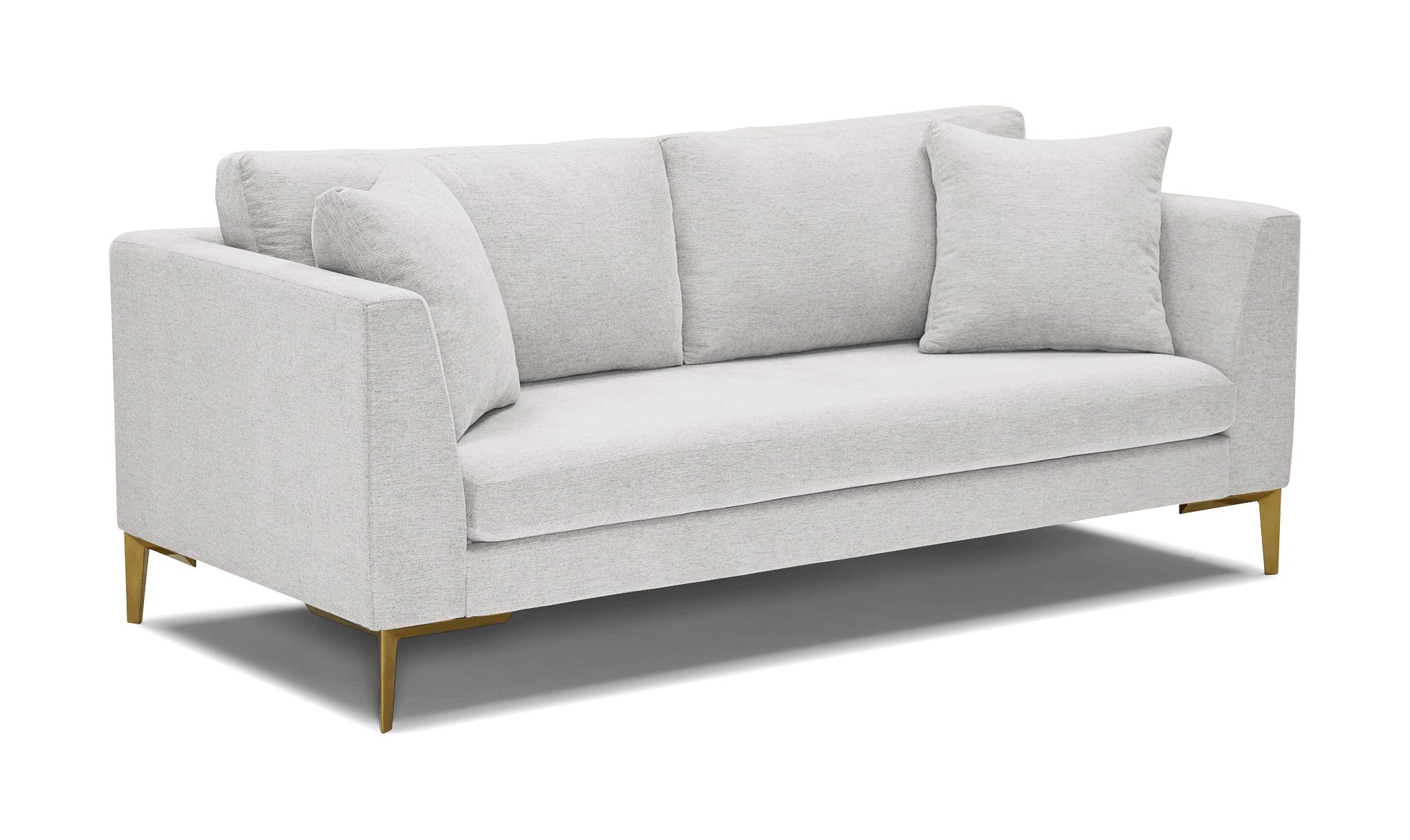 Gray Ainsley Mid Century Modern Sofa - Sunbrella Premier Fog - Image 1