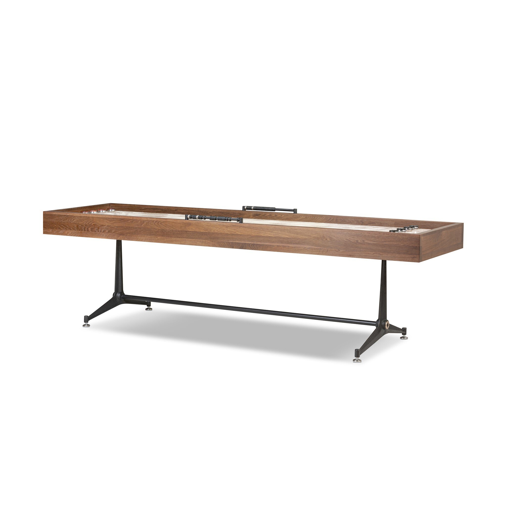District Eight Small Shuffleboard Table - Smoked Oak - Image 0