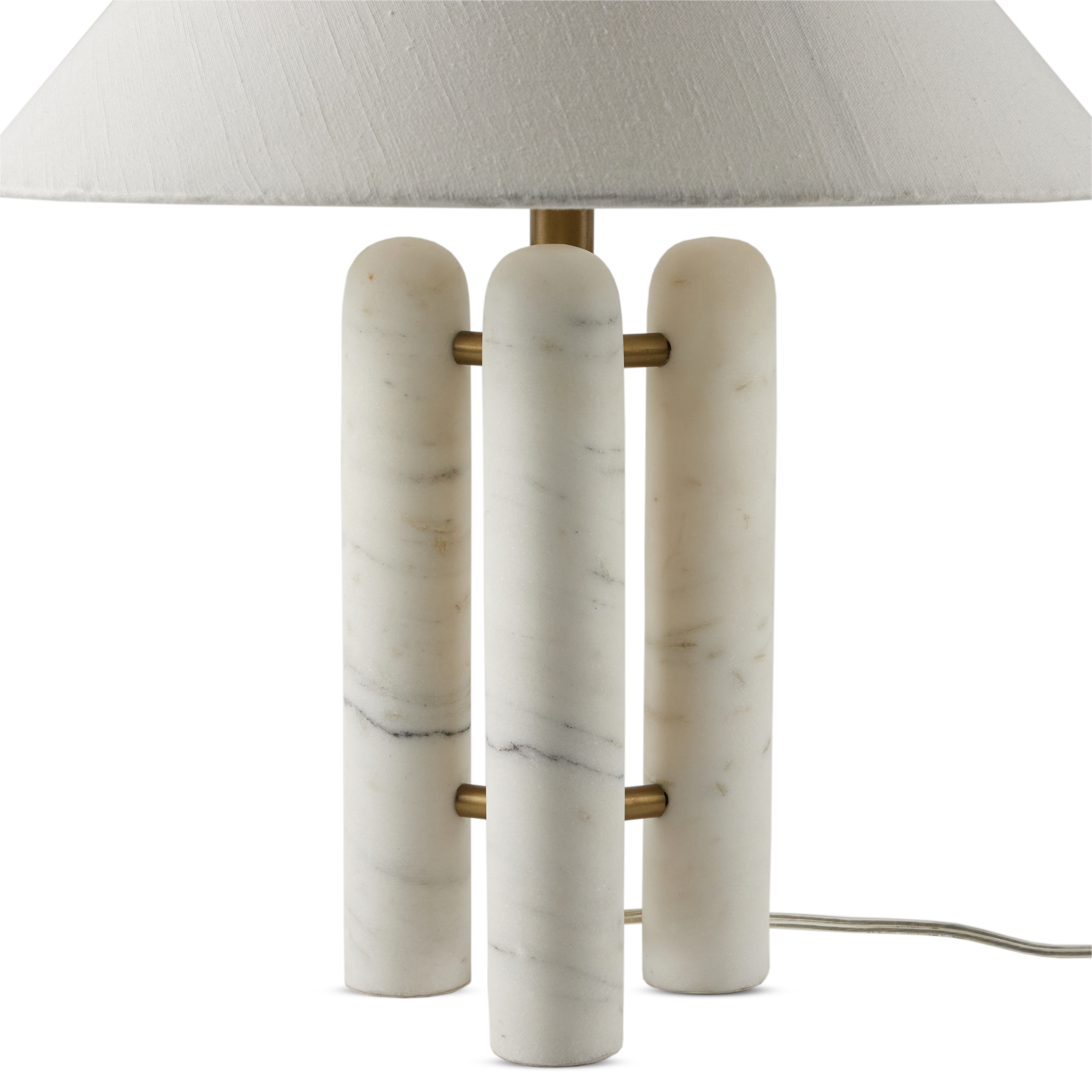 Medici Table Lamp-Chrcl And White Mrbl - Image 9