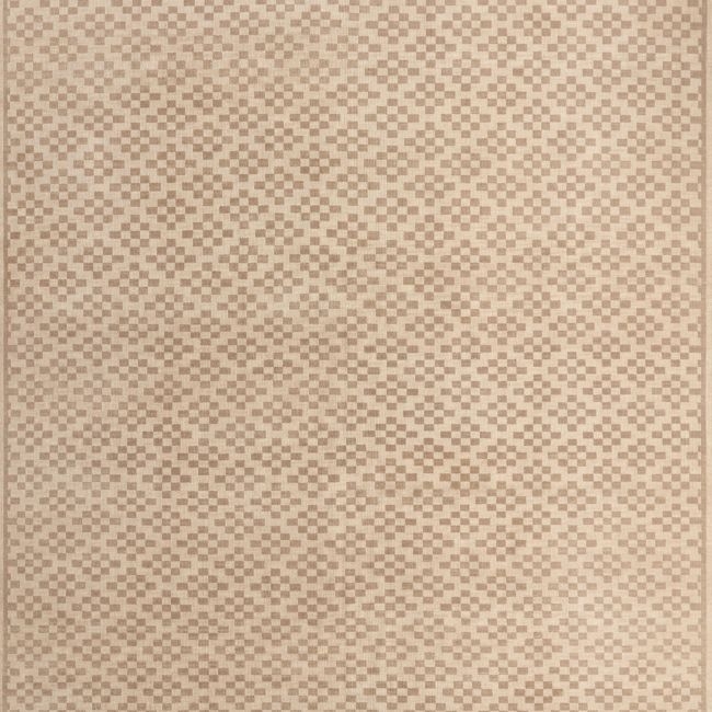 Sydney Wool Checker Taupe Handknotted Area Rug 8'x10' - Image 0