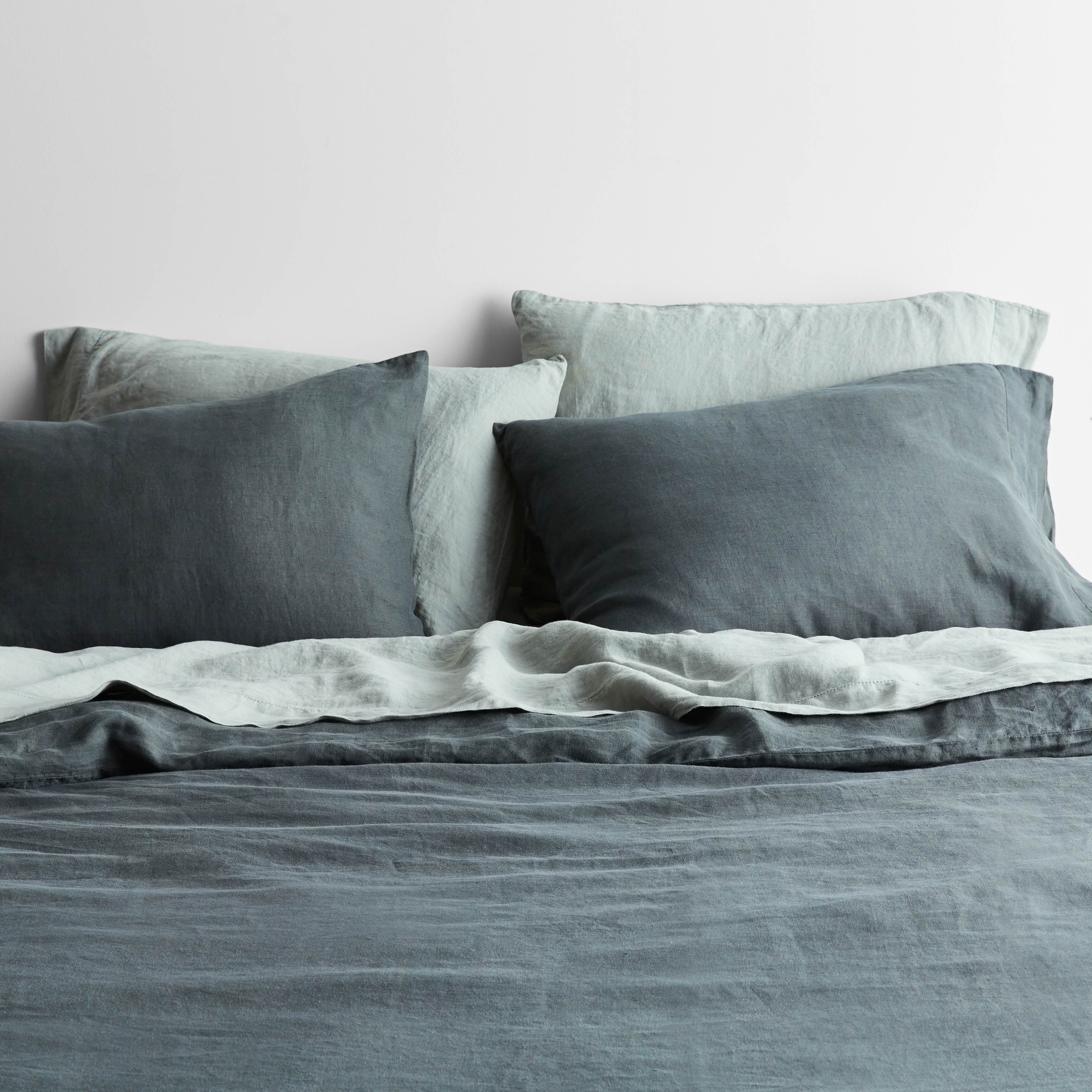 The Citizenry Stonewashed Linen Curated Bed Bundle | Queen | Seaglass - Image 0