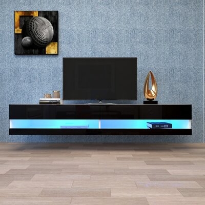 180 Wall Mounted Floating 80&Quot; TV Stand With 20 Color Leds - Image 0