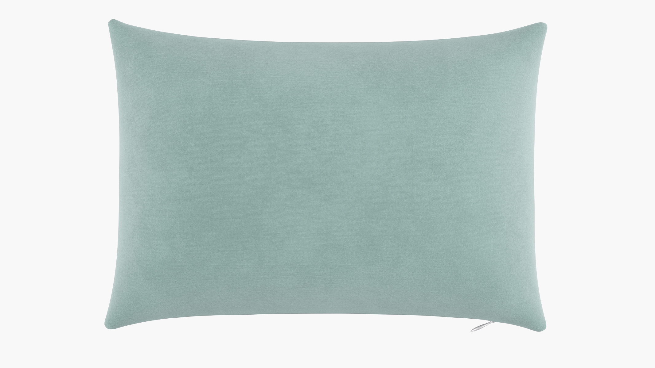 Throw Pillow 14" x 20", Aqua Classic Velvet, 14" x 20" - Image 0