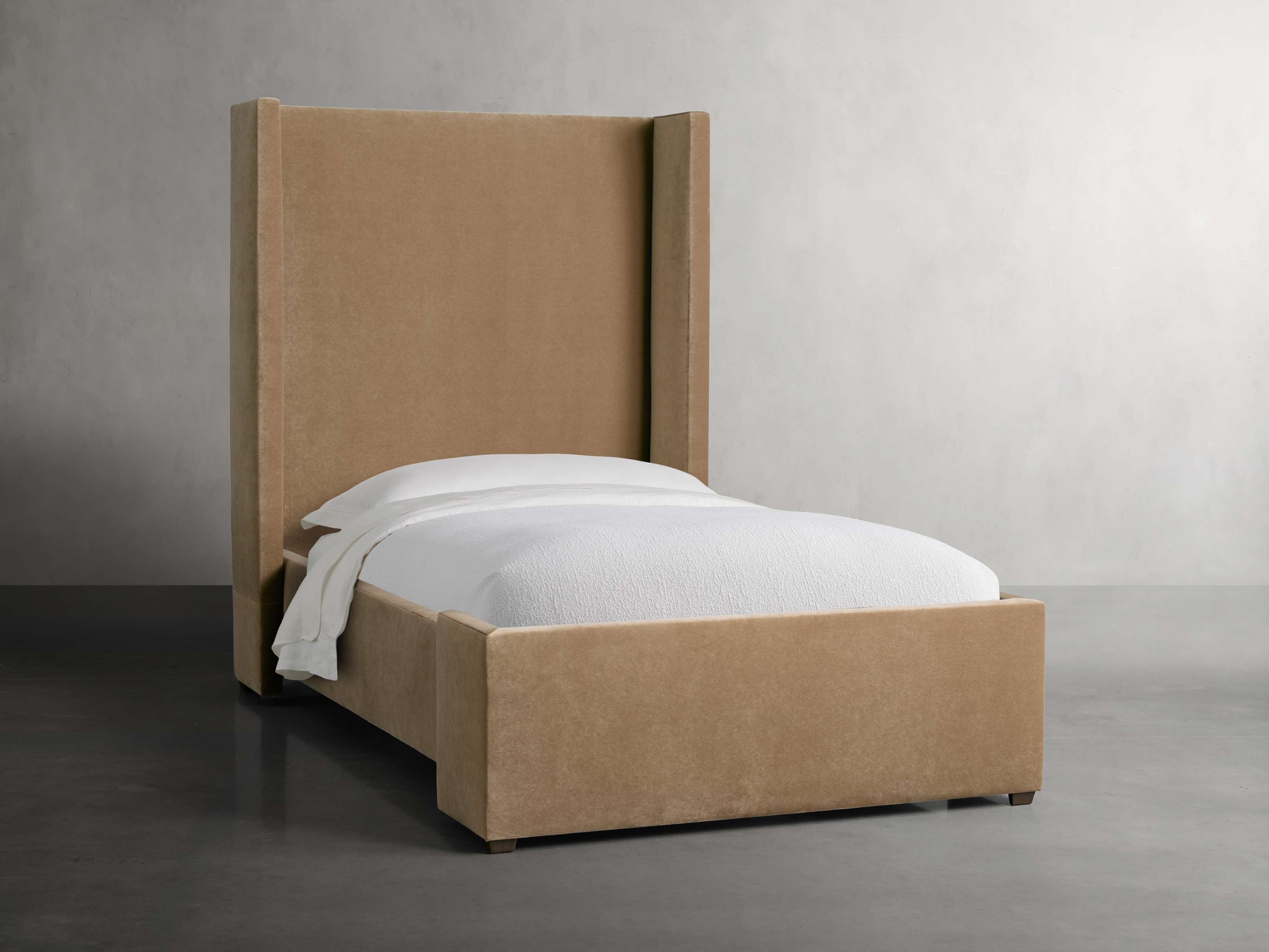 Wyller Twin Bed in Upholstered None  Banks Taupe/63" - Image 0