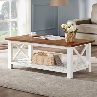 Solid Wood Coffee Table with Storage - Image 0