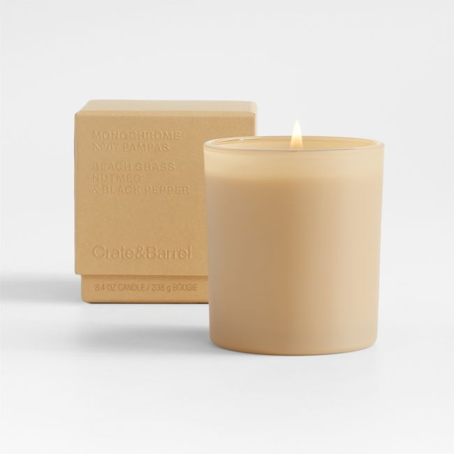 Monochrome No. 7 Pampas 1-Wick Scented Candle - Beach Grass, Nutmeg and Black Pepper - Image 0
