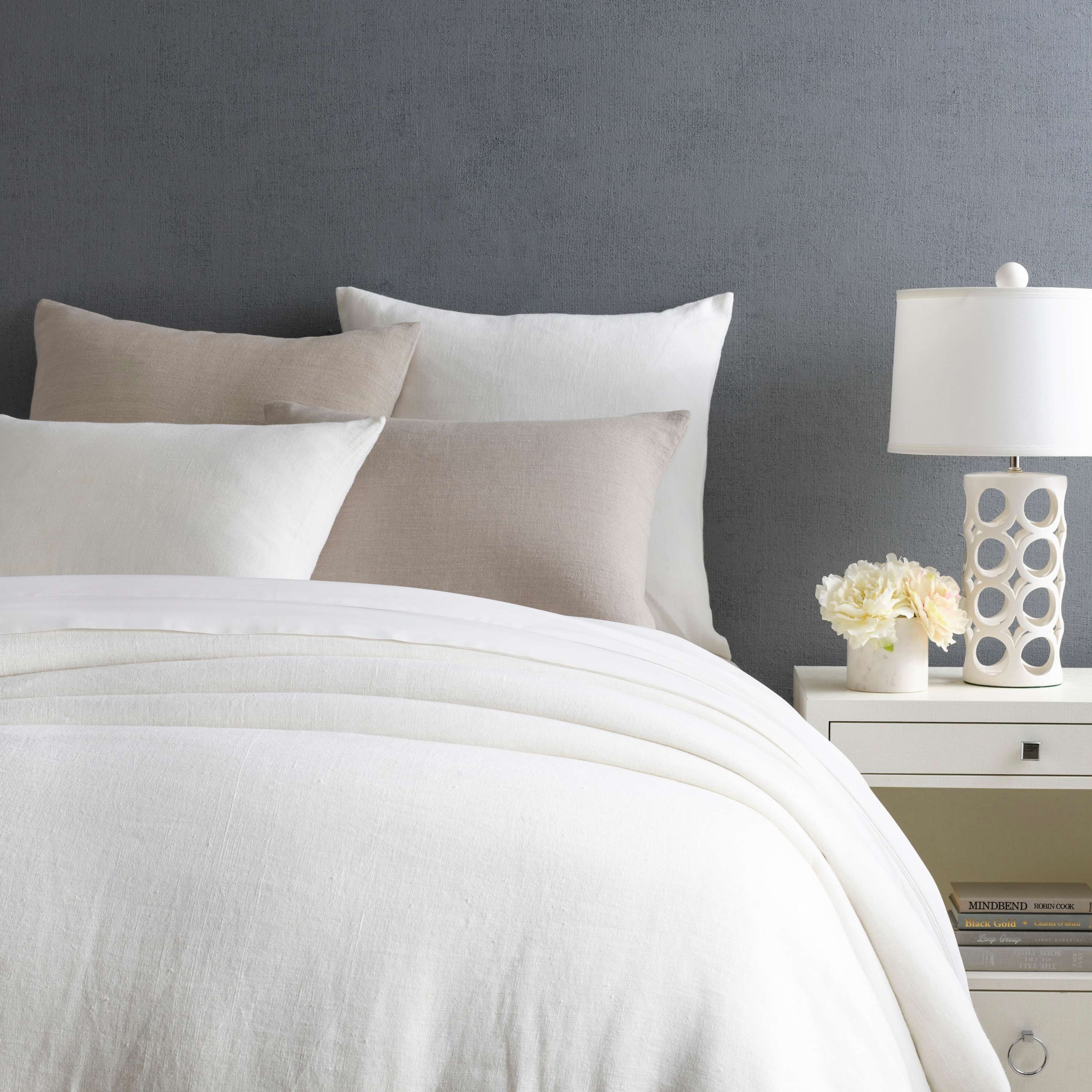 Stone Washed Linen White duvet cover - Image 0
